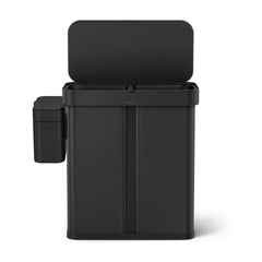 poubelle rectangulaire à capteur double compartiment 58 litres avec le contrôle vocal et de mouvement + bac à compost