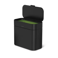 poubelle rectangulaire à capteur double compartiment 58 litres avec le contrôle vocal et de mouvement + bac à compost