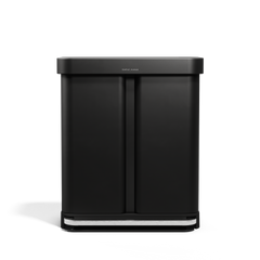 poubelle rectangulaire à pédale 58 L, avec réserve à sacs
