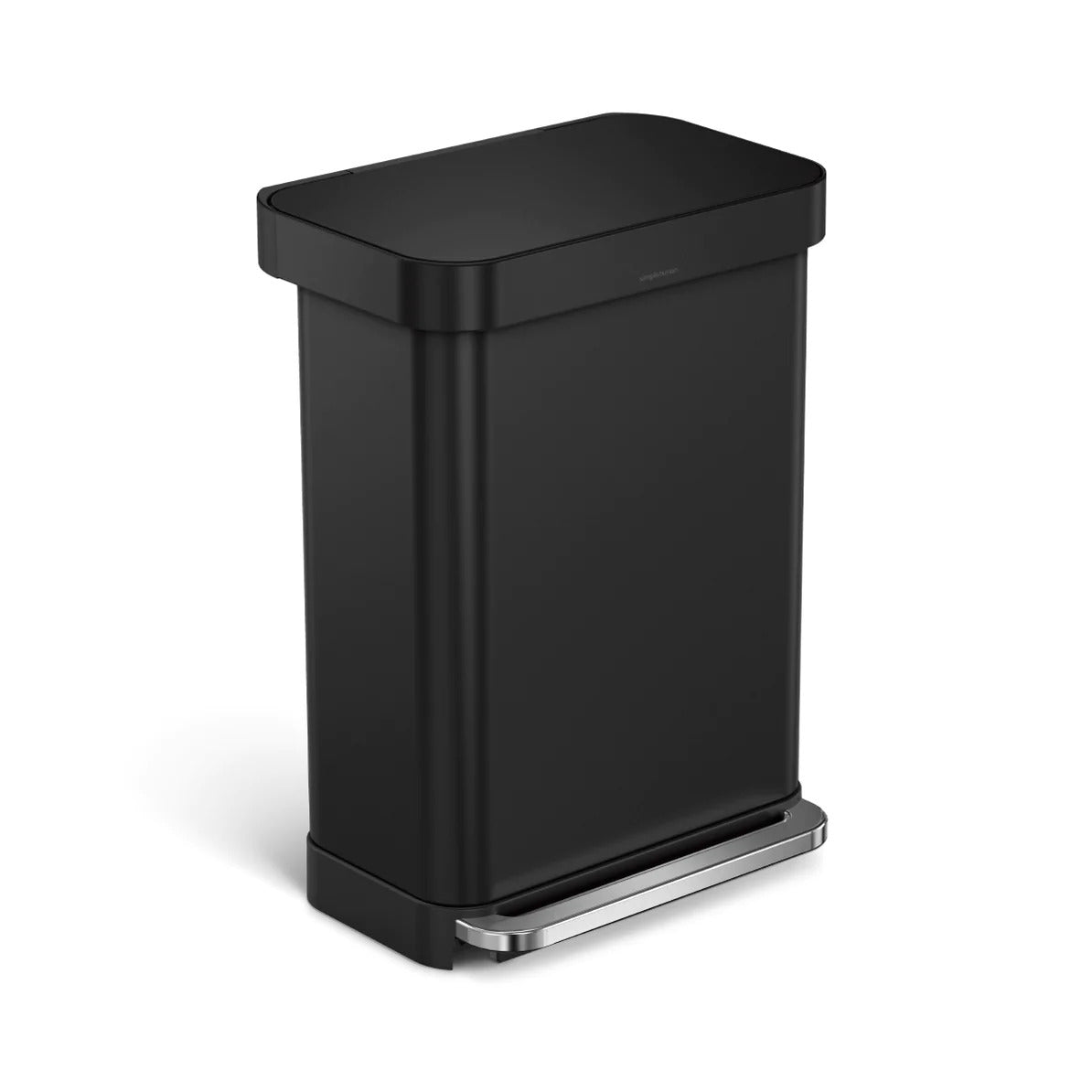 poubelle rectangulaire à pédale 55 L, avec réserve à sacs