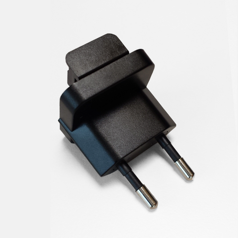 EU 2 pin plug, black