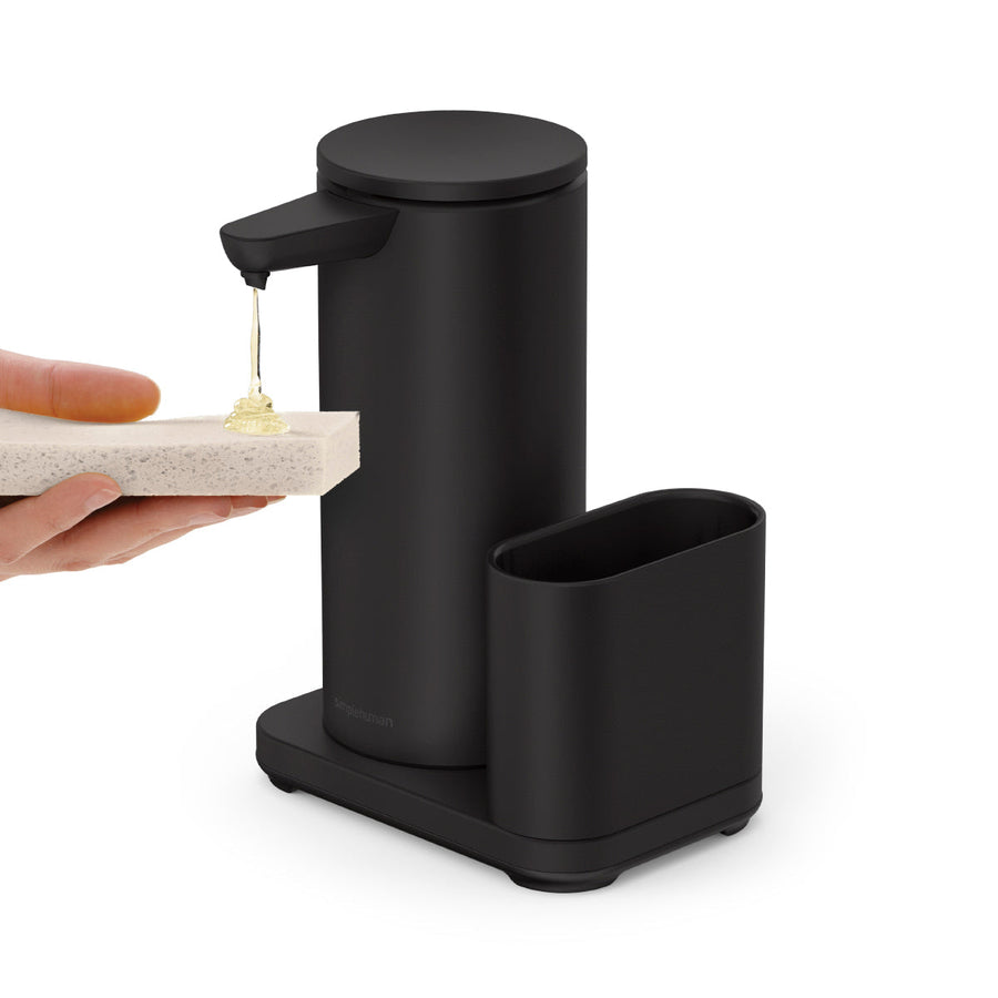 grand distributeur de savon à  capteur + rangement pour éponge