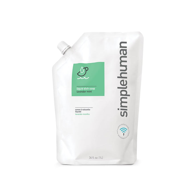 lavande et menthe liquide vaisselle, poche de recharge