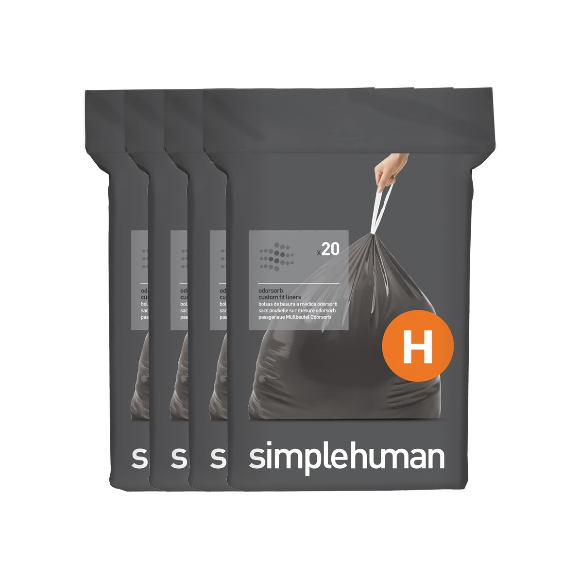 code H sacs poubelle odorsorb