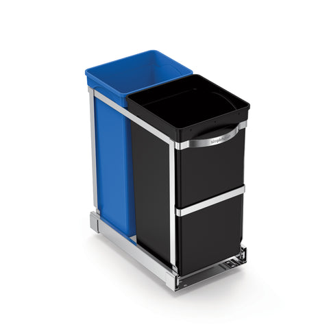 poubelle coulissante à double compartiment 35 L