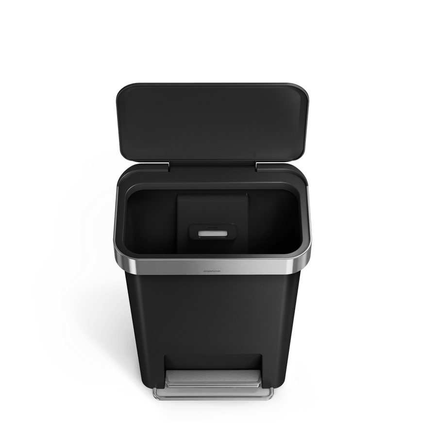 poubelle rectangulaire à  pédale 45 L avec réserve à  sacs