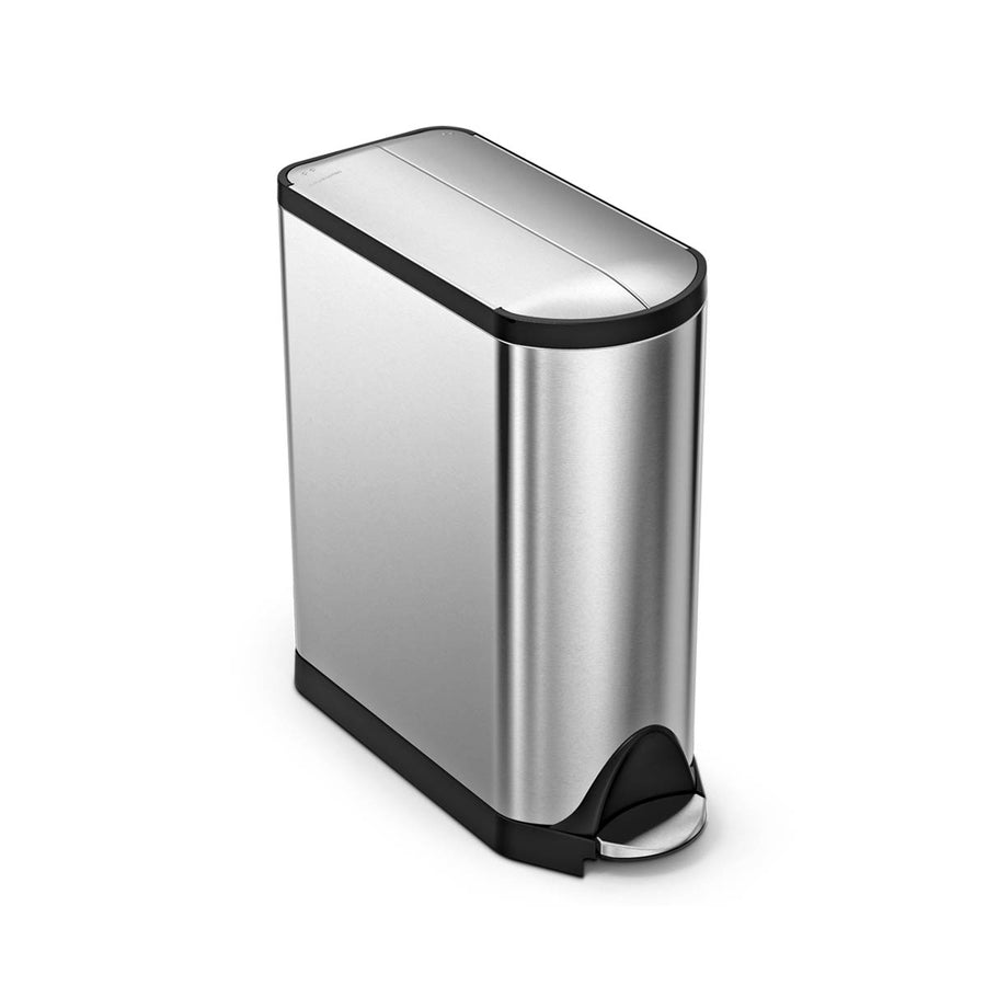 URBNLIVING Poubelle Recyclage 50L Avec Couvercle Papillon – Gris/Blanc, Bureau Cuisine Salle De Bain, Design Empilable
