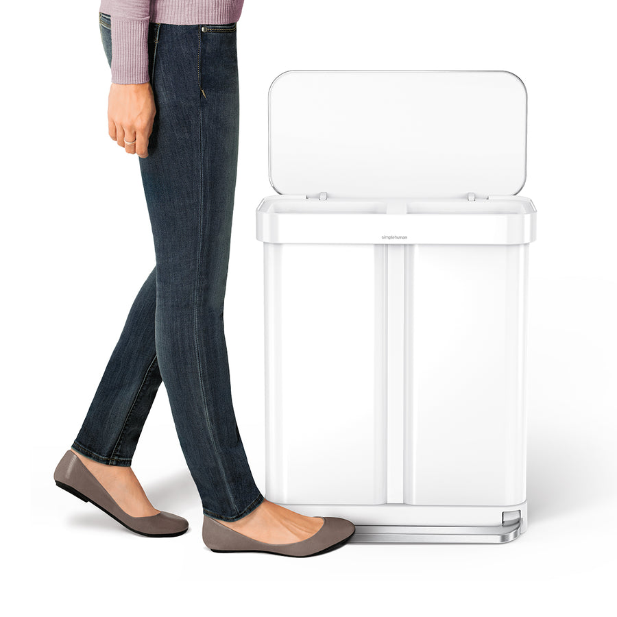 POUBELLE DE RECYCLAGE À PÉDALE