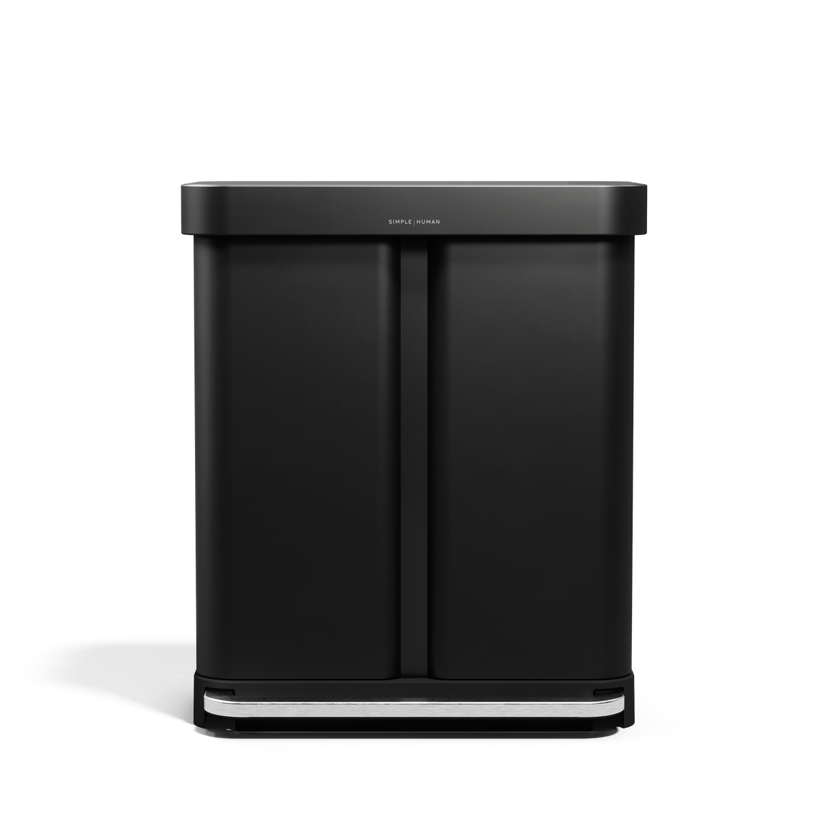 poubelle rectangulaire à pédale 58 L, avec réserve à sacs