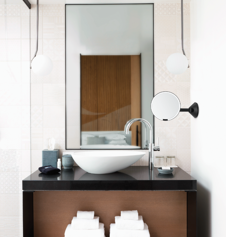 miroir à  capteur mural 20 cm