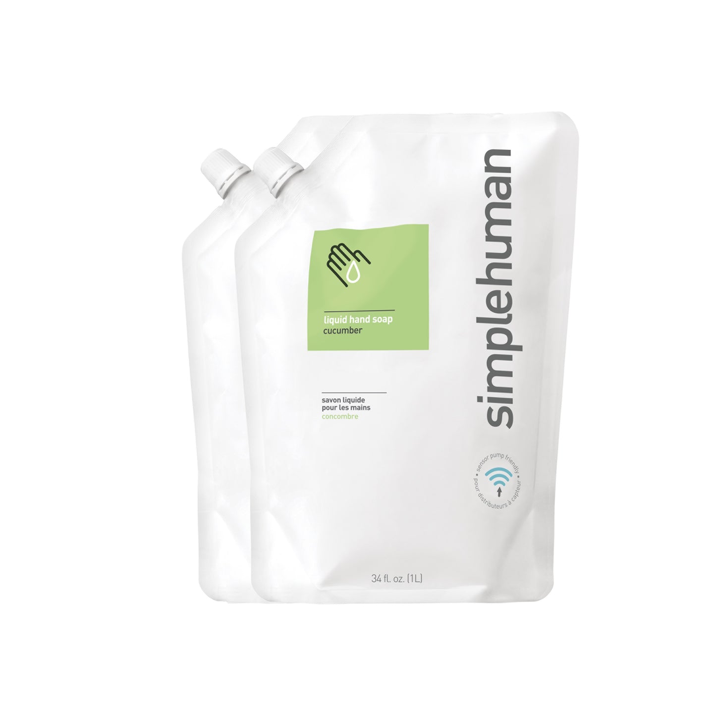recharges de savon liquide pour les mains, parfum concombre