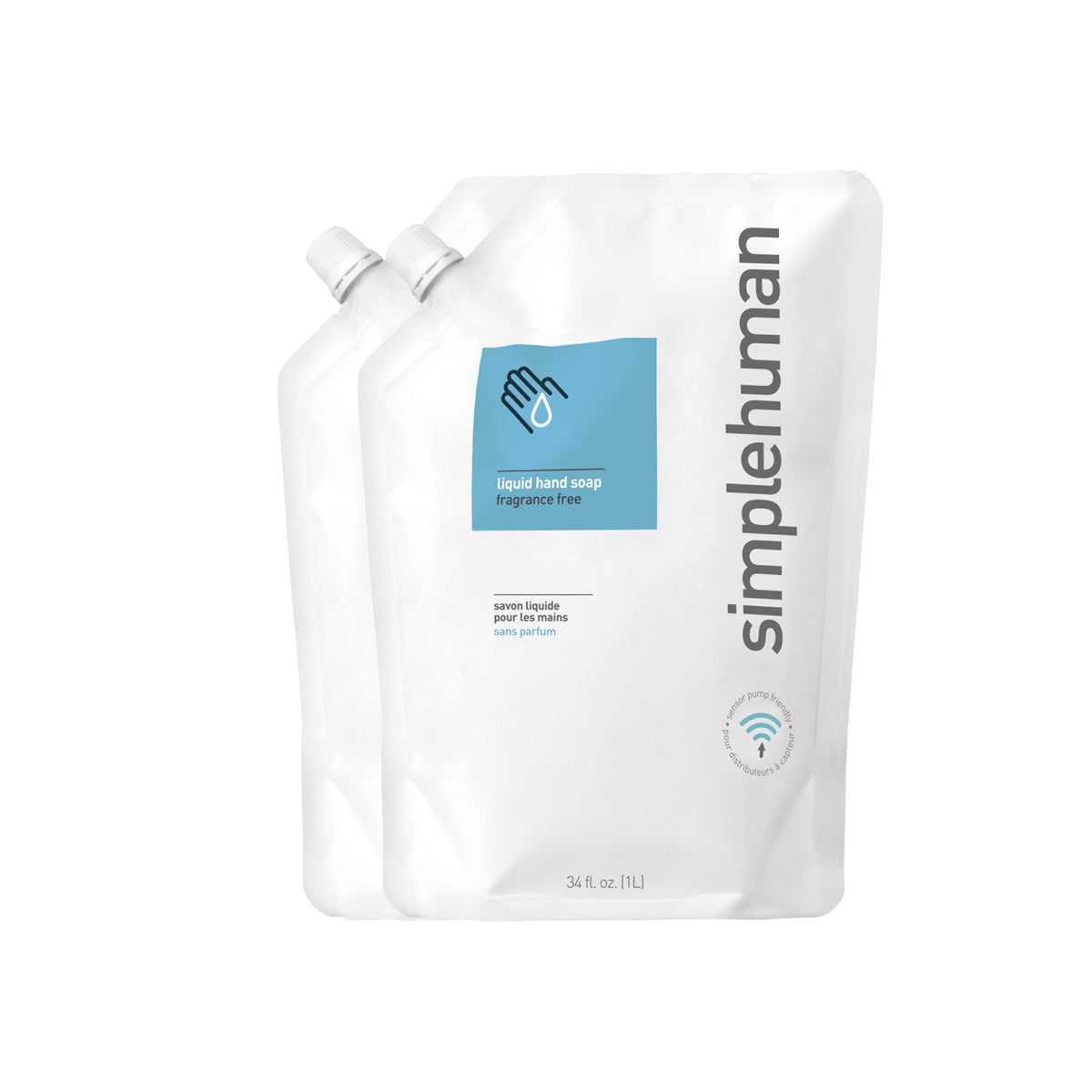 recharges de savon liquide pour les mains simplehuman, sans parfum