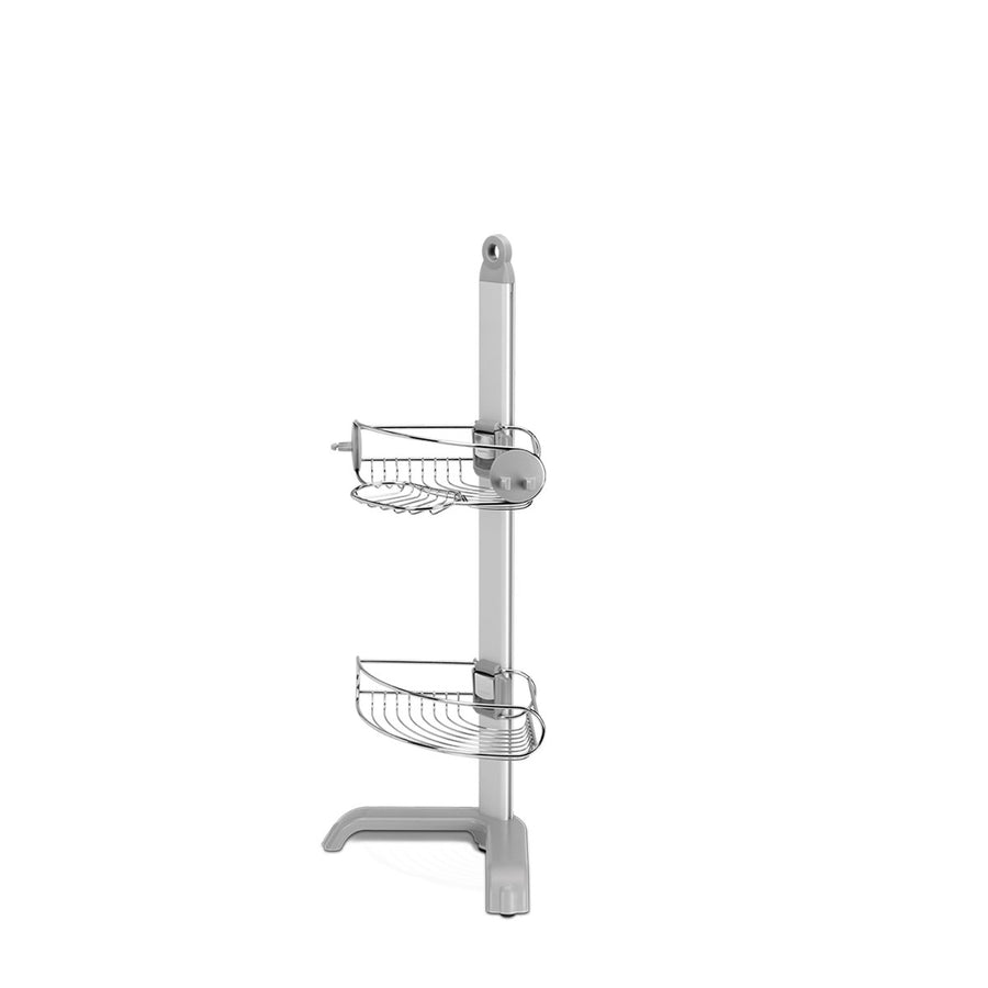 Zenna Home Panier de Douche à Tension, Chrome Satiné Zenna Home Panier de Douche à Tension, Chrome Satiné