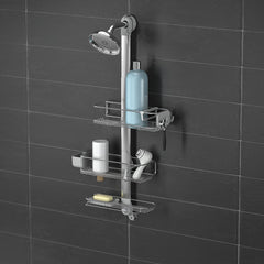 adjustable shower caddy plus - lifestyle black wall image