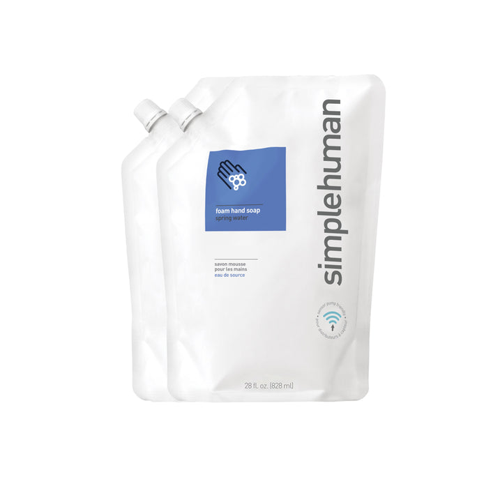 mousse eau de source pour les mains simplehuman, recharge 828 ml