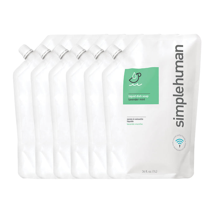 lavande et menthe liquide vaisselle, poche de recharge