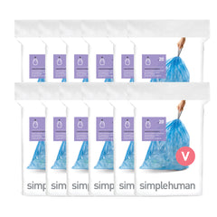 code V sacs poubelle sur mesure, plastique bleu
