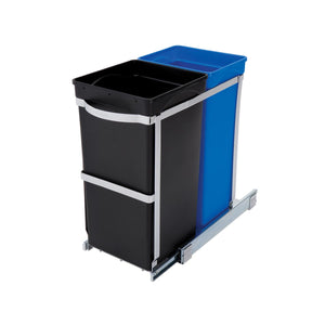 poubelle coulissante à double compartiment 35 L