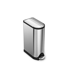 18L butterfly pedal bin - brushed finish - main image