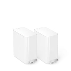 Poubelle compacte à pédale de 5L, 2-pack