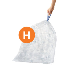 code H sacs poubelle sur mesure, plastique transparent