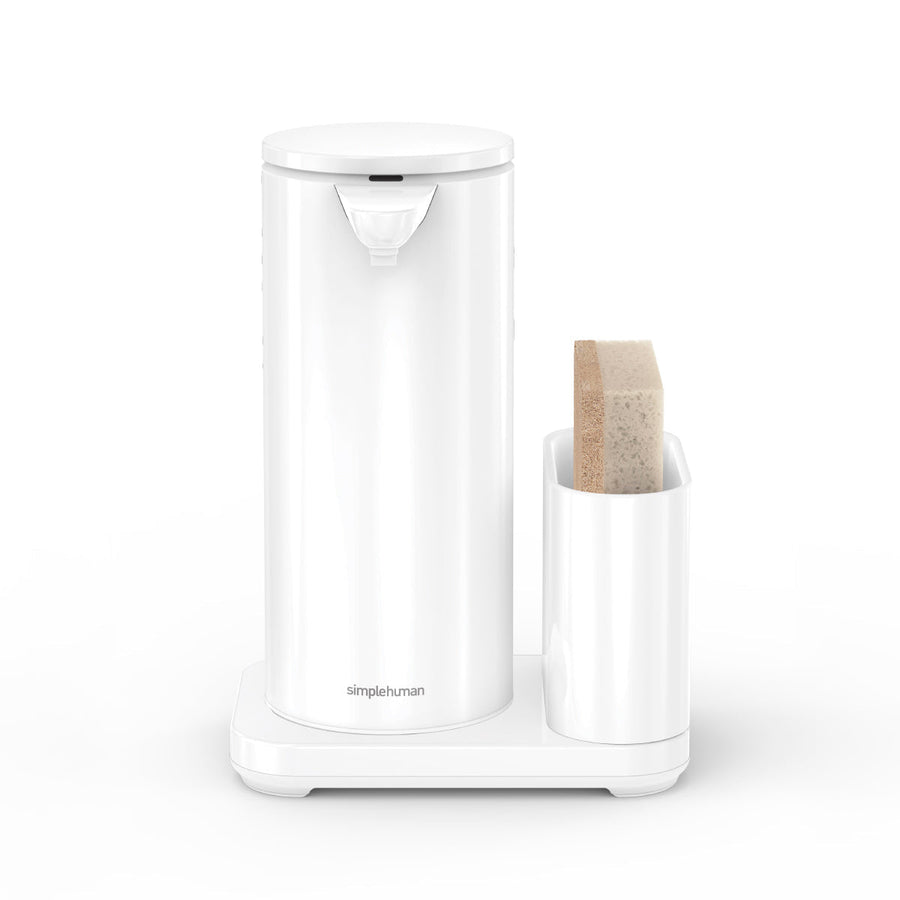 grand distributeur de savon à  capteur + rangement pour éponge