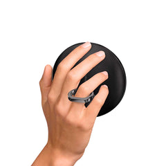 sensor mirror compact 10x - black finish - hand using ring holder image