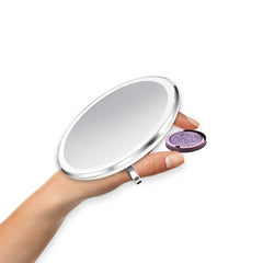 miroir à capteur compact, acier inoxydable blanc