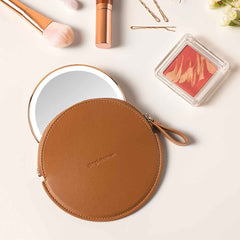 étui à fermeture-éclair pour miroir à capteur compact, irisé