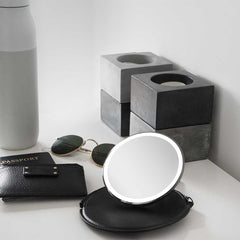 étui à fermeture-éclair pour miroir à capteur compact, irisé