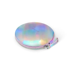 étui à fermeture-éclair pour miroir à capteur compact, irisé