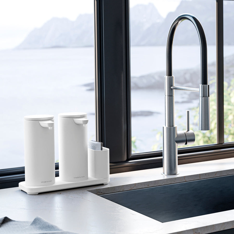 Rangement pour distributeur à capteur double